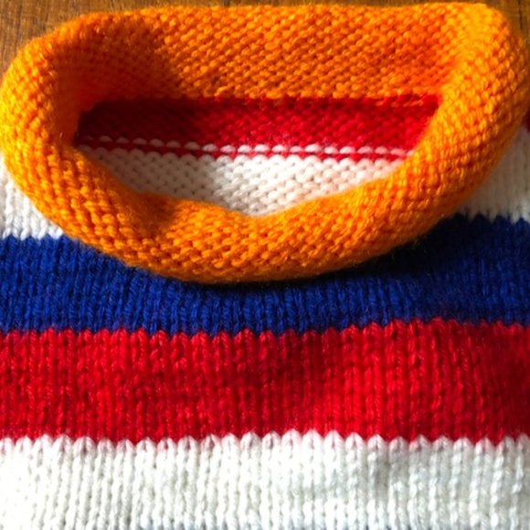 Cozy Stripey Pullover - Hand Knit - Picture 3 of 5